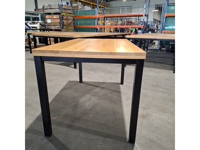 Ca. 10x eiken horeca/ kantine tafels - afbeelding 4 van  9