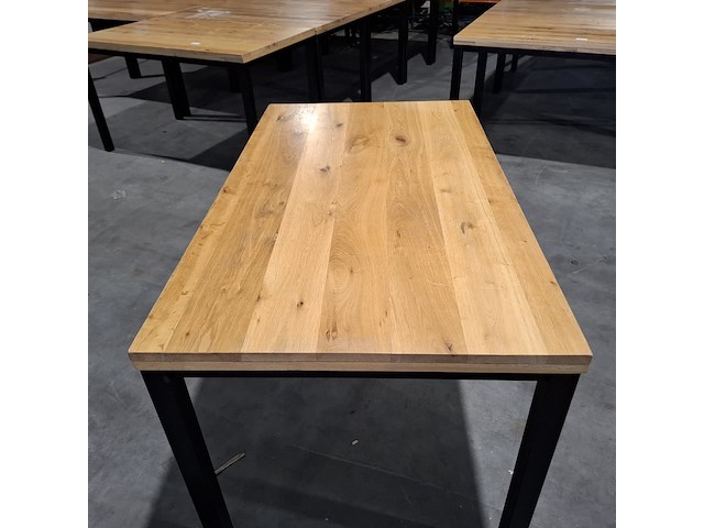 Ca. 10x eiken horeca/ kantine tafels - afbeelding 5 van  9