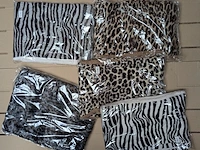 Ca. 10x fleece col sjaal dames, diverse prints, 28 x 75 cm