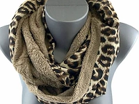 Ca. 10x fleece col sjaal dames, diverse prints, 28 x 75 cm - afbeelding 2 van  5