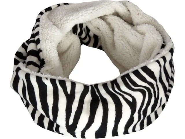 Ca. 10x fleece col sjaal dames, diverse prints, 28 x 75 cm - afbeelding 3 van  5
