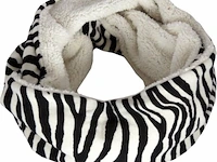 Ca. 10x fleece col sjaal dames, diverse prints, 28 x 75 cm - afbeelding 3 van  5