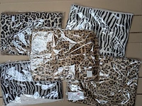 Ca. 10x fleece col sjaal dames, diverse prints, 28 x 75 cm