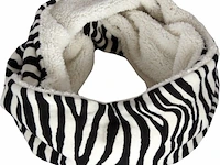 Ca. 10x fleece col sjaal dames, diverse prints, 28 x 75 cm - afbeelding 3 van  3