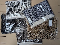 Ca. 10x fleece col sjaal dames, diverse prints, 28 x 75 cm
