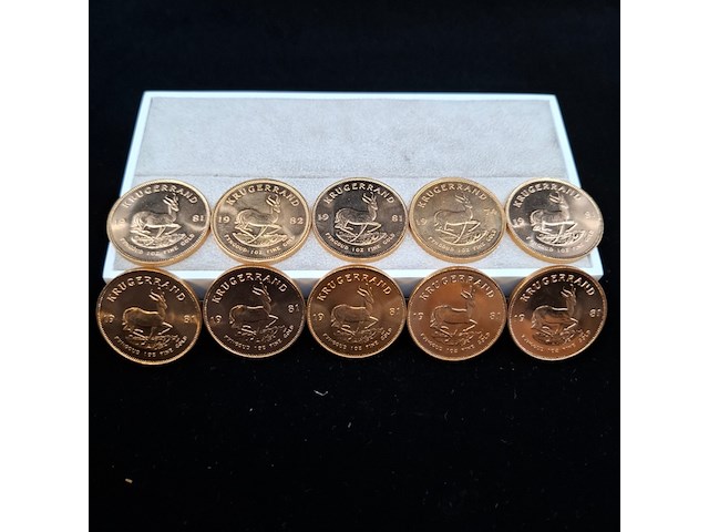 Ca. 10x gouden munt, south africa, krugerrand - afbeelding 1 van  7