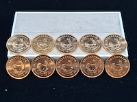 Ca. 10x gouden munt, south africa, krugerrand
