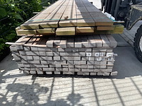 Ca. 10x guyana teak planken fijnbezaagd, 33x158mm, lengte 275cm - afbeelding 3 van  3