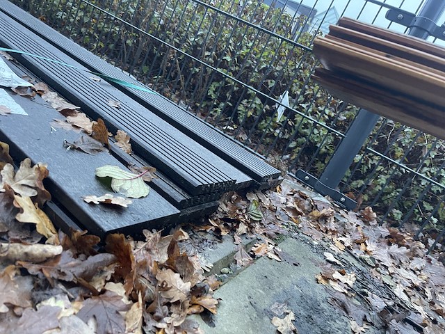 Ca. 10x guyana teak vlonderplanken, 21x145mm, lengte 1/305cm, 9/335cm - afbeelding 3 van  3