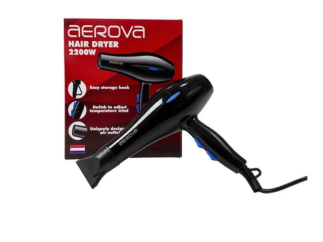 Ca. 10x haardroger 2200 watt, aerova, zwart - afbeelding 3 van  3