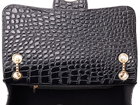 Ca. 10x handtas cocodrillo, negro - afbeelding 3 van  3