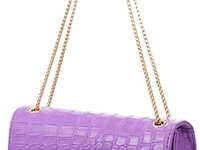 Ca. 10x handtas cocodrillo, purpura - afbeelding 2 van  3