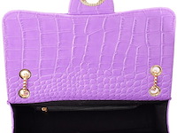 Ca. 10x handtas cocodrillo, purpura - afbeelding 3 van  3
