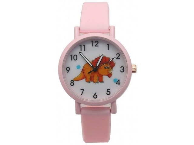 Ca. 10x horloge kids, pink dino - afbeelding 1 van  1