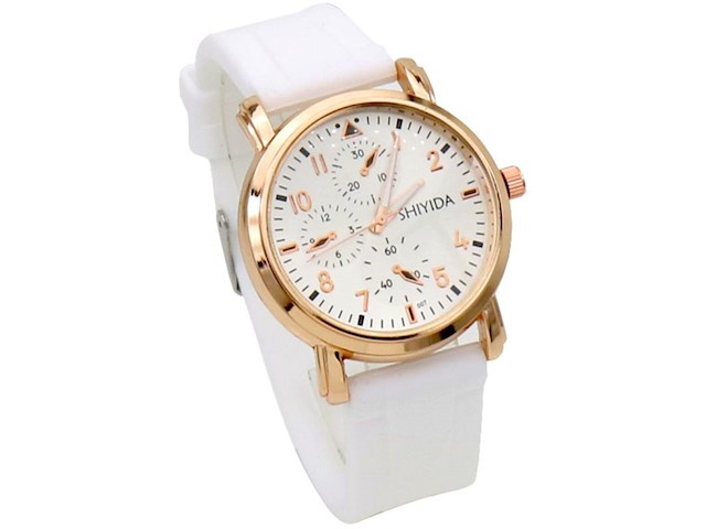 Ca. 10x horloge shiyida, rubber strap white - afbeelding 1 van  1