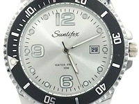 Ca. 10x horloge sunlife, black metal - afbeelding 1 van  1