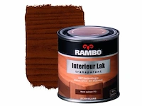 Ca. 10x interieurlak transparant zijdeglans, rambo, warm walnoot, 250 ml