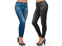 Ca. 10x jeans stretch leggings, slimmaxx, blauw/zwart - afbeelding 1 van  3