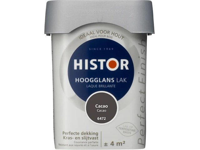Ca. 10x lak hoogglans, histor, perfect finish, cacao, 250 ml - afbeelding 2 van  2