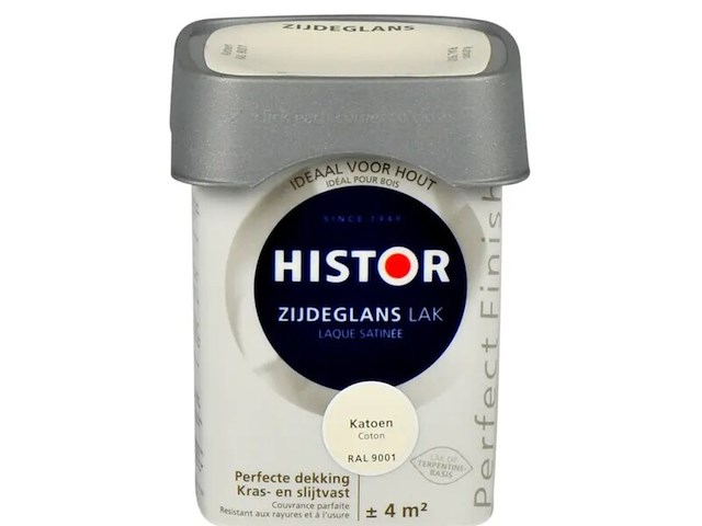 Ca. 10x lak zijdeglans, histor, perfect finish, katoen, 250 ml - afbeelding 2 van  2