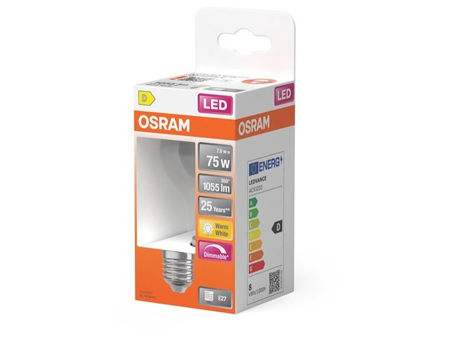 Ca. 10x led lamp, osram, e27 peer, warm wit, 7.8w - afbeelding 1 van  3