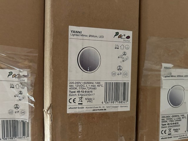 Ca. 10x led spiegel 50 cm, paco home - afbeelding 2 van  4
