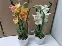 Ca. 10x levensechte orchidee in 2 kleuren - afbeelding 2 van  6
