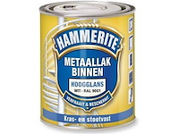 Ca. 10x metaallak binnen hoogglans hammerite, creme wit, 500 ml - afbeelding 1 van  2