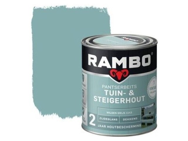 Ca. 10x pantserbeits tuin & steigerhout, rambo, wilgengrijs (1143), 750 ml - afbeelding 1 van  2