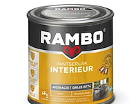 Ca. 10x pantserlak interieur transparant mat, rambo, antraciet grijs, 250 ml - afbeelding 2 van  2