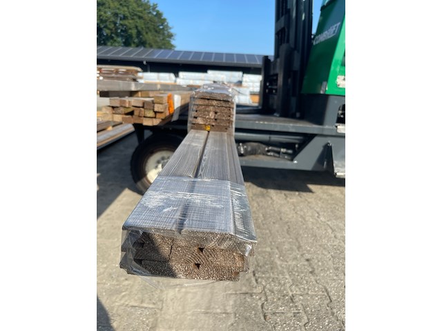 Ca. 10x partij geprofileerde planken, 18x140mm, lengte 1/360cm, 6/480cm, 3/540cm - afbeelding 1 van  3
