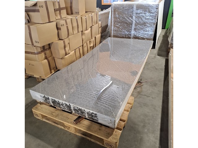 Ca. 10x pvc paneel marmer steen look 280x127, grey beton, 2026 - afbeelding 2 van  3