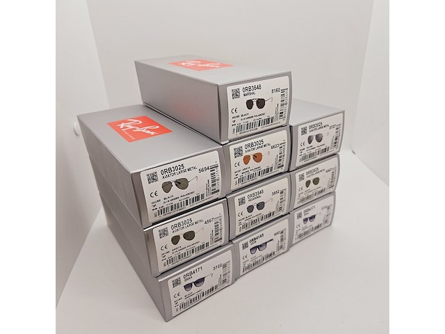 Ca. 10x rayban polarized zonnebrillen aviator, marshal, hexagonal, justin, erika... - afbeelding 1 van  27