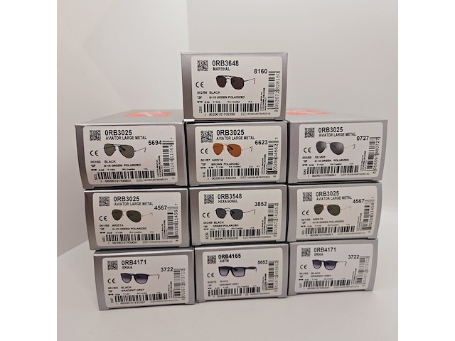 Ca. 10x rayban polarized zonnebrillen aviator, marshal, hexagonal, justin, erika... - afbeelding 12 van  27