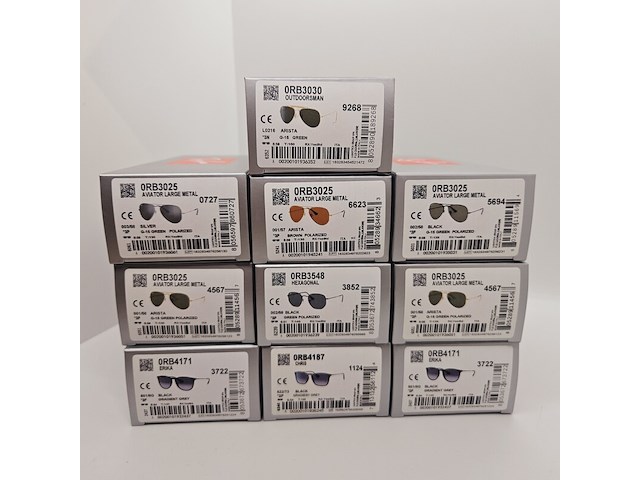 Ca. 10x rayban polarized zonnebrillen aviator, outdoorsman, hexagonal, chris, erika... - afbeelding 12 van  27