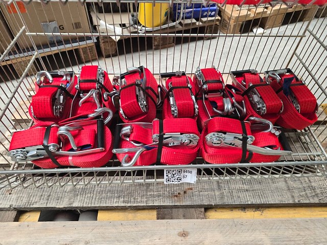 Ca. 10x spanband transport universeel, zware kwaliteit, rood - afbeelding 1 van  4