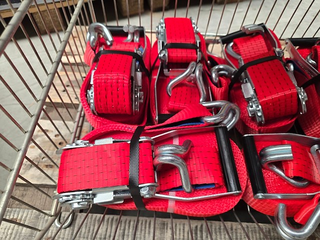 Ca. 10x spanband transport universeel, zware kwaliteit, rood - afbeelding 2 van  4