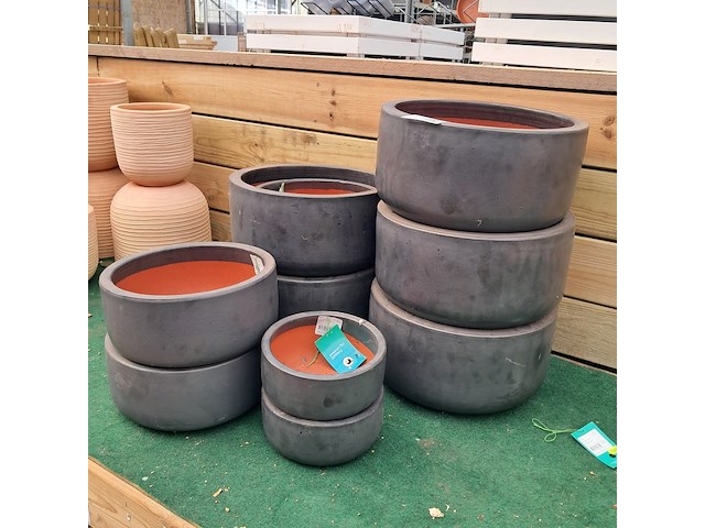 Ca. 10x stenen bloempot, passion for pottery - afbeelding 6 van  13