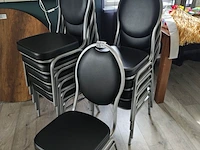 Ca. 10x stoelen, stock chair, zwart - afbeelding 1 van  2
