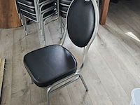 Ca. 10x stoelen, stock chair, zwart - afbeelding 2 van  2
