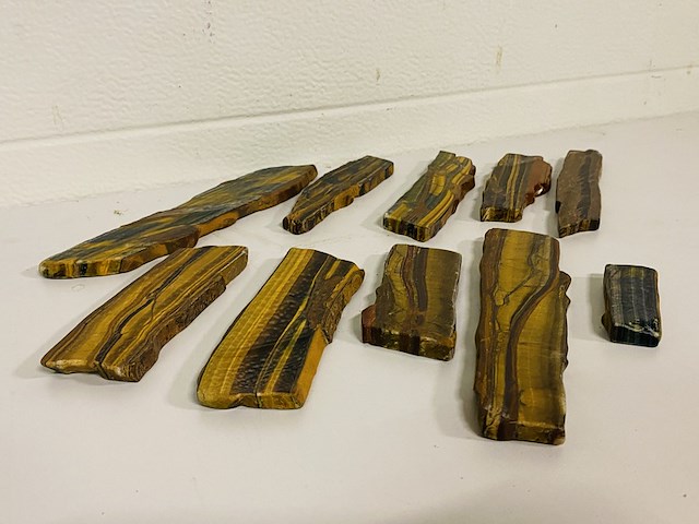 Ca. 10x tijgeroog / valkenoog gepolijst - afbeelding 1 van  7