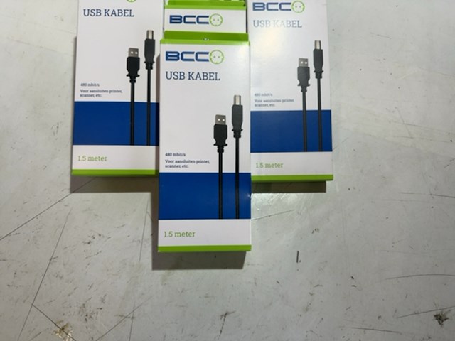 Ca. 10x usb 2.0 kabel, bcc, usb-a naar usb-b, zwart, 1,5 meter - afbeelding 2 van  3