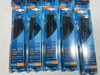 Ca. 10x usb 2.0 verlengkabel, scanpart, zwart, 1,5 meter - afbeelding 3 van  4