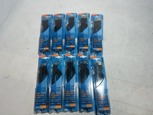 Ca. 10x usb 2.0 verlengkabel, scanpart, zwart, 1,5 meter - afbeelding 1 van  4