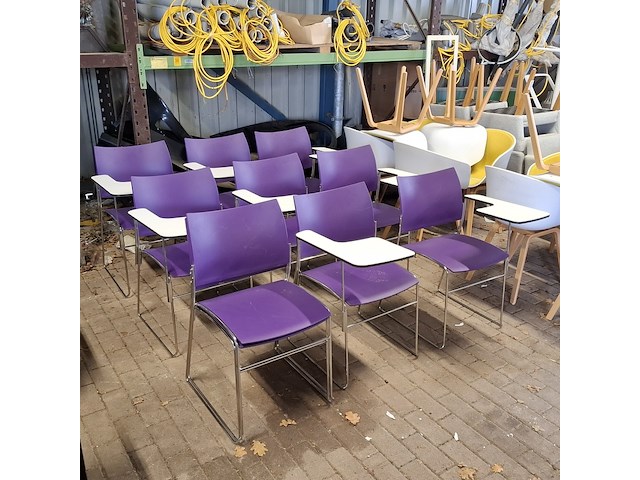 Ca. 10x vergaderstoel met schrijftableau, casala, curvy - afbeelding 1 van  12