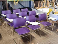 Ca. 10x vergaderstoel met schrijftableau, casala, curvy