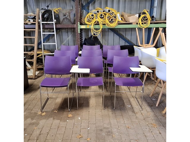 Ca. 10x vergaderstoel met schrijftableau, casala, curvy - afbeelding 5 van  12