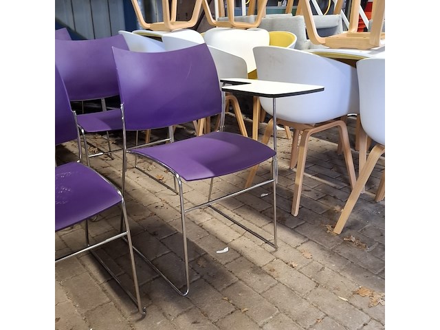 Ca. 10x vergaderstoel met schrijftableau, casala, curvy - afbeelding 6 van  12