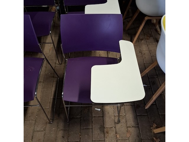 Ca. 10x vergaderstoel met schrijftableau, casala, curvy - afbeelding 7 van  12