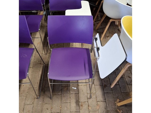 Ca. 10x vergaderstoel met schrijftableau, casala, curvy - afbeelding 8 van  12